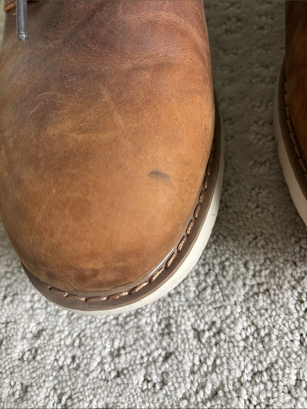 TOMS Brown Leather Derby Shoes with Dark Brown Laces Men’s Size 12